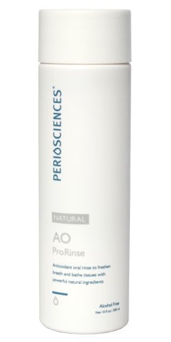 Book Cover PERIOSCIENCES - AO Pro Rinse - Natural Fluoride Free Mouthrinse with Natural Antioxidants By Periosciences (10 Fl Oz Bottle) - Premium Organic Non Fluoride Mouthwash Without Alcohol - Contains Xylitol - Freshens Breath and Soothes Tissues - Achi