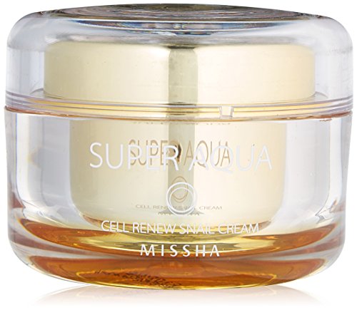 Book Cover MISSHA Super Aqua Snail Cream - Anti-aging and brightening formula with 65% snail slime extract providing premium solution to damaged skin