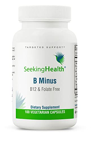 Book Cover Seeking Health B-Minus, Vitamin B Complex to Support Methylation, MTHFR Support, Methyl-Free, Niacin, Biotin Supplement for Women, Vegetarian Capsules (100 Capsules)*