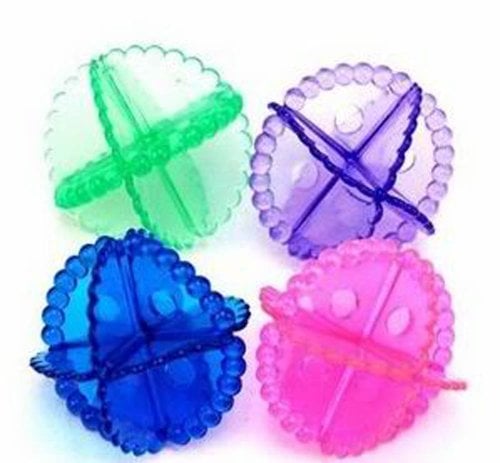 Book Cover YOYOSTORE 4 Anti Reusable Soft Spherical Cleaner Washing Machine Laundry Washer Dryer Ball - Random Color