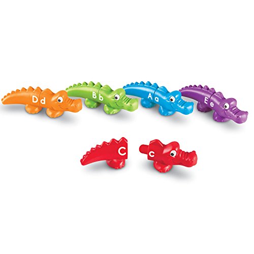 Book Cover Match upper and lowercase letters with these two-piece gators