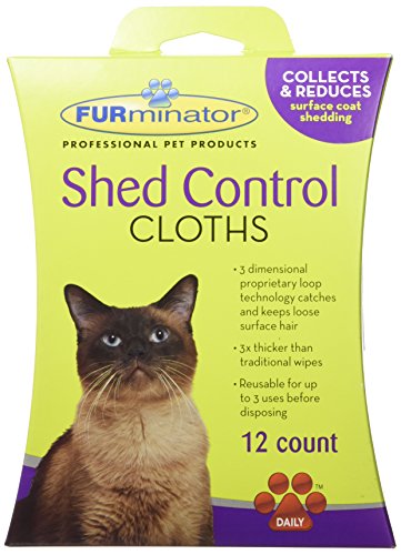Book Cover FURminator Cat Shed Control Cloths, 12-Count