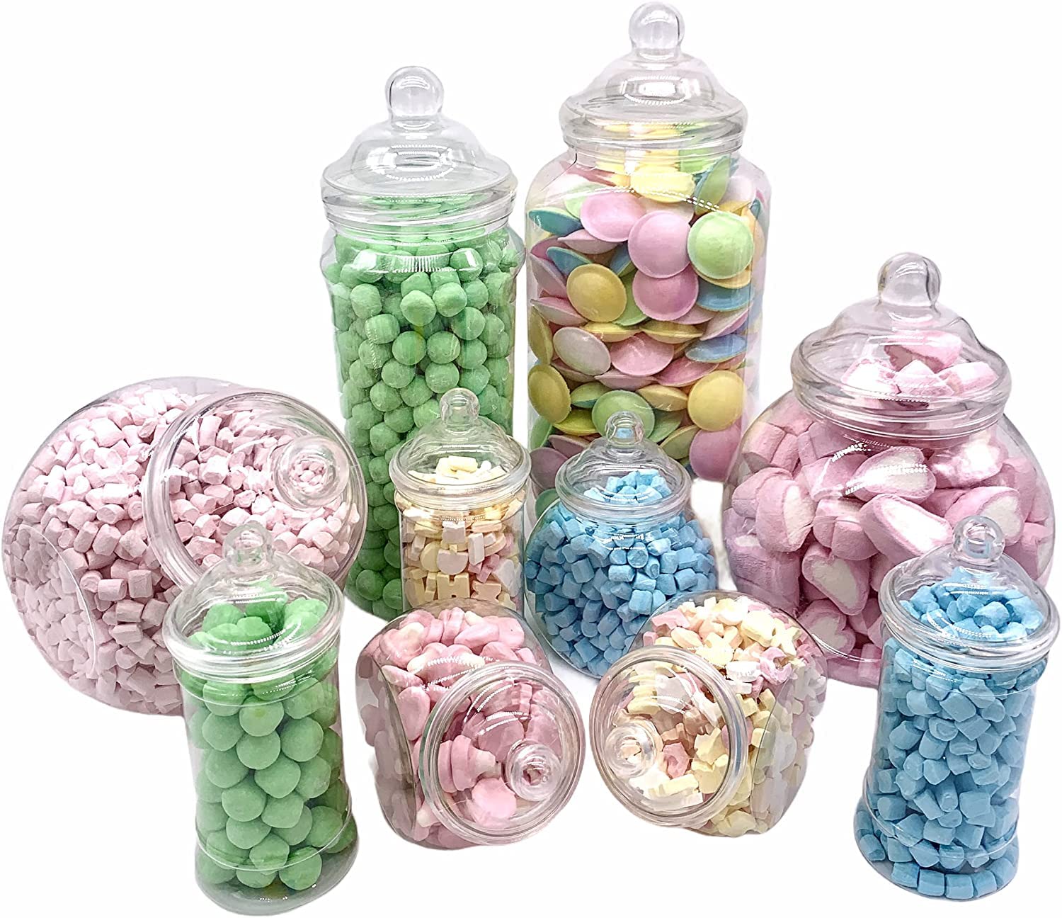 Book Cover Plastic Jar Party Pack-10 Assorted Jars