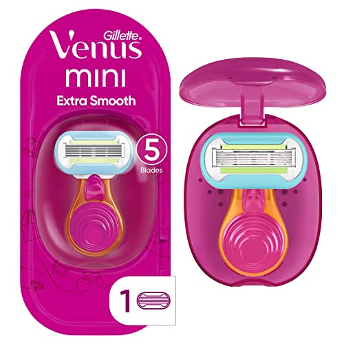 Book Cover Gillette Venus Extra Smooth On The Go Women's Razor Handle + 1 Blade Refill + 1 Travel Case