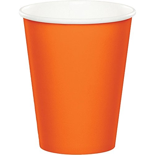 Book Cover Celebrations 96-Count 9 oz. Hot/Cold Cups, Sunkissed Orange