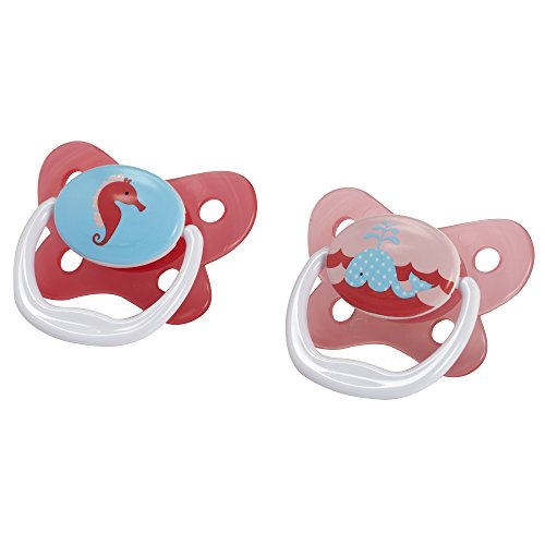 Book Cover Dr. Brown's Prevent Contour Pacifier, Stage 1 (0-6m), Polka Dots Pink, 2-Pack