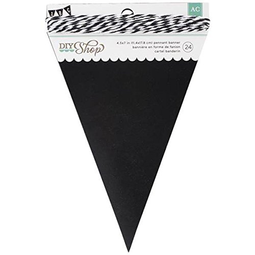 Book Cover American Crafts 24 Piece DIY Shop Pennant Banner, Chalkboard