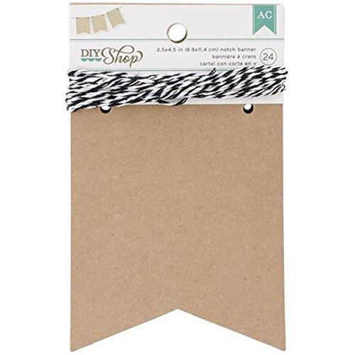 Book Cover DIY Shop Notch Banner by American Crafts | 24-piece | Includes hanging string