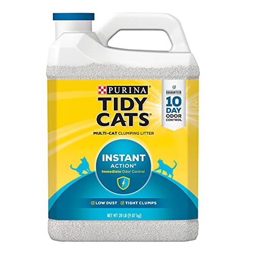 Book Cover Purina Tidy Cats Clumping Cat Litter, Instant Action Multi Cat Litter - (2) 20 lb. Jugs