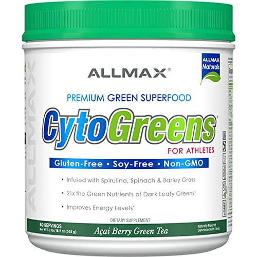 Book Cover ALLMAX Nutrition - Cytogreens Super Greens Powder, Infused with Spirulina, Spinach & Barley Grass, Supports Immune Health and Digestive Function, Gluten Free and Vegan Friendly, 535 Grams
