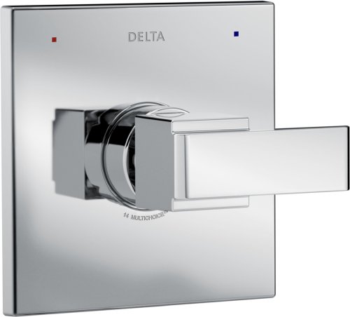Book Cover Delta Faucet Ara 14 Series Single-Function Shower Handle Valve Trim Kit, Chrome T14067 (Valve Not Included), 6.50 x 6.50 x 3.00 inches