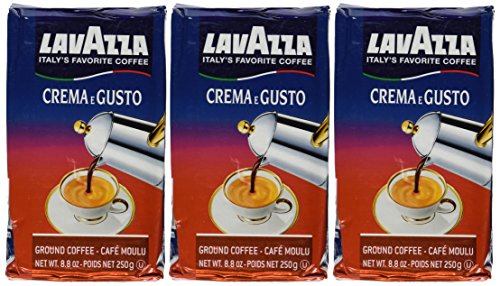 Book Cover Lavazza Crema e Gusto Ground Coffee, Italian , 8.8-Ounce Bricks (Pack of 3)