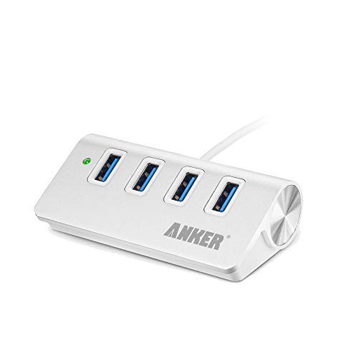 Book Cover Anker 4-Port USB 3.0 Unibody Aluminum Portable Data Hub with 2ft USB 3.0 Cable for MacBook, Mac Pro/Mini, iMac, XPS, Surface Pro, Notebook PC, USB Flash Drives, Mobile HDD, and More