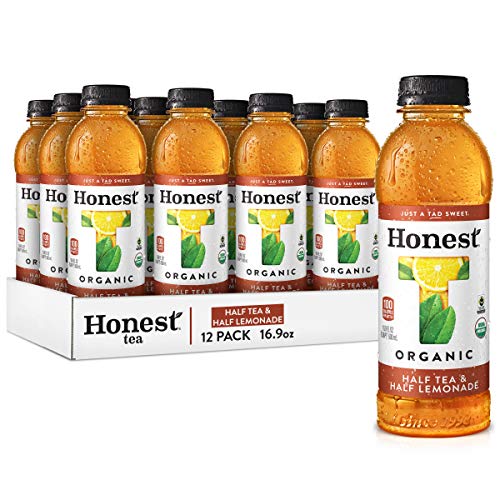 Book Cover Honest Tea Organic Fair Trade Half Tea & Half Lemonade Gluten Free, 16.9 Fl. Oz, 12 Pack