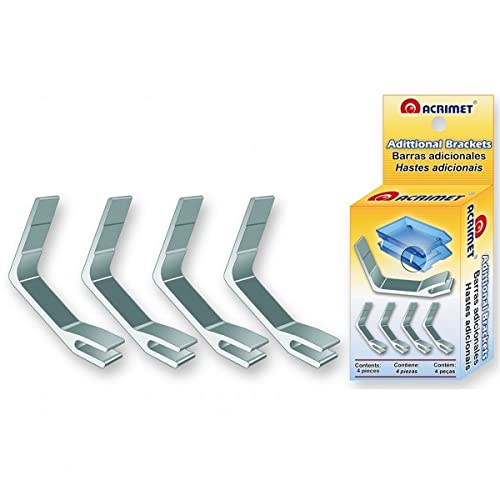 Book Cover Acrimet Metal Support Brackets Refill for Acrimet Facility Letter Trays (Metal) (4 Pieces) (Silver Color)
