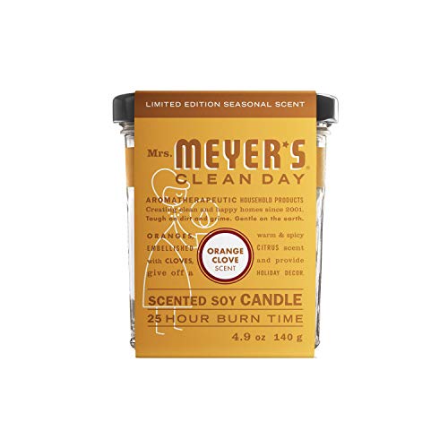 Book Cover Mrs. Meyer's Soy Candle, Orange Clove, 4.9 Oz