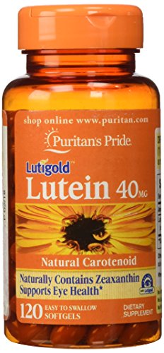 Book Cover Puritans Pride Lutein 40 Mg with Zeaxanthin Softgels, 120 Count
