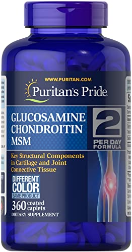 Book Cover Puritan's Pride Glucosamine, Chondroitin & MSM Joint Soother-2 Per Day Formula, Tablet
