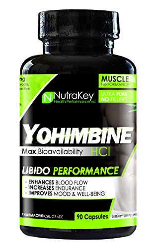 Book Cover NutraKey Yohimbine HCL Supplement - Max Strength - Natural Metabolism Booster for Weight Loss, Energy and More. for Men and Women - 90 Capsules