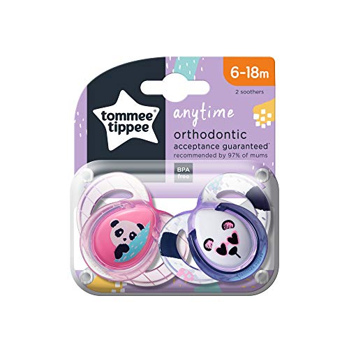 Book Cover Tommee Tippee Soother (6-18 Months) - Pack of 2, Assorted color