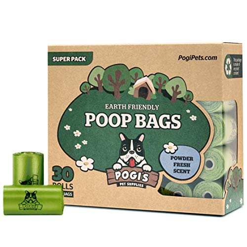 Book Cover Pogi's Poop Bags - 30 Rolls (450 Bags) - Earth-Friendly, Scented, Leak-Proof Pet Waste Bags