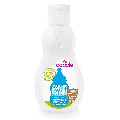 Book Cover Dapple Baby Bottle & Dish Liquid Fragrance-Free Travel Size 3 oz