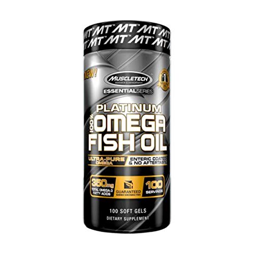 Book Cover MuscleTech Platinum Fish Oil, 350MG mg Omega 3 Fish Oil Capsules, 100 Softgels