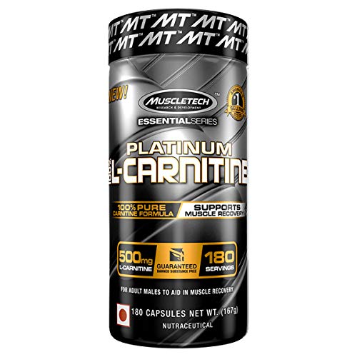Book Cover MuscleTech L-Carnitine Supplement, 500mg Acetly-L-Carnitine, Post Workout & Muscle Recovery, 180 Servings (Packaging may vary)