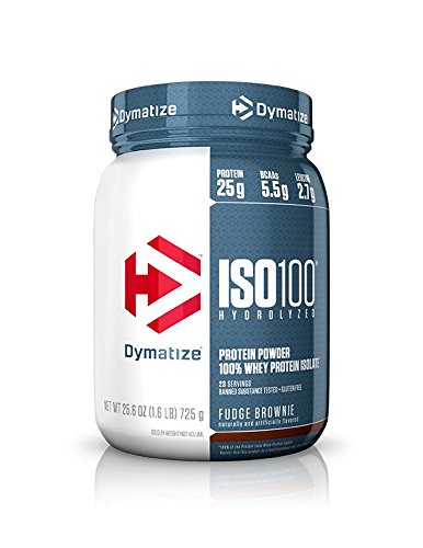 Book Cover Dymatize ISO 100 Whey Protein Powder Isolate, Fudge Brownie, 1.6 lbs