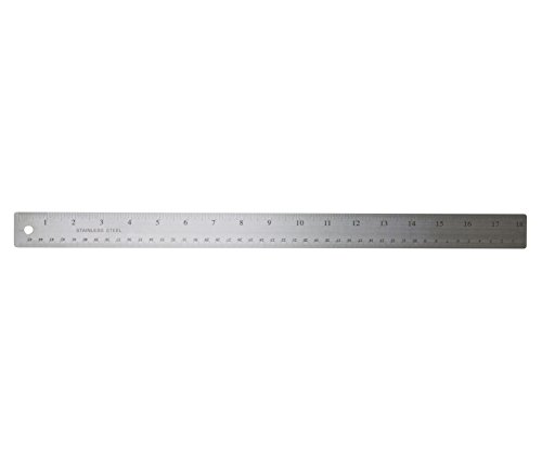 Book Cover Officemate OIC Classic Stainless Steel Metal Ruler, 18 inches with Metric Measurements (66613)