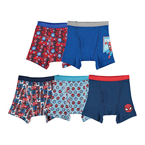 Book Cover Marvel Boys' Spiderman 5 Pack Boxer Brief