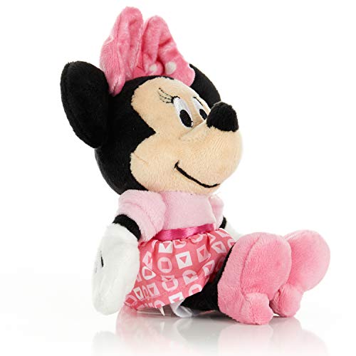 Book Cover KIDS PREFERRED Disney Baby Minnie Mouse Stuffed Animal Plush Toy Mini Jingler, 6.5 inches