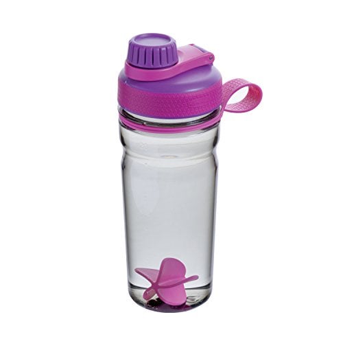 Book Cover Rubbermaid Shaker Cup for Protein Shakes - 20-Ounce Protein Shaker Bottle for Mixing Whey Protein Powder, Juices, and Smoothies - BPA-Free, Comes with Finger Loop and Blender Paddle Ball - Purple