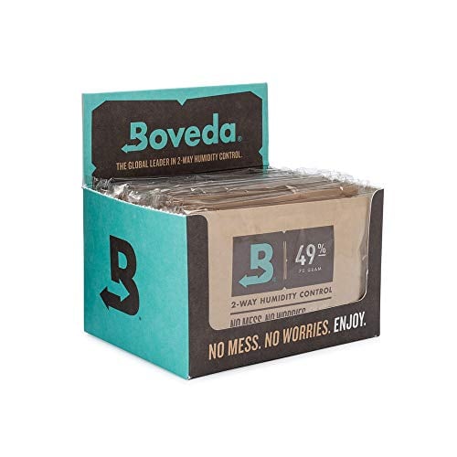 Book Cover Boveda for Music | 49% RH 2-Way Humidity Control Replacement for Use in Fabric Holder | Size 70 for Fretted and Bowed Wood Instruments | Prevents Cracking and Warping | 12-Count Retail Carton