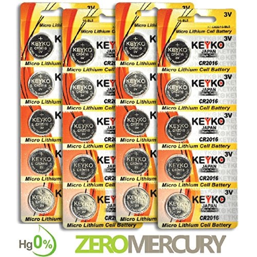 Book Cover CR2016 Battery - 20 pcs Pack - 3V Lithium Buttom Coin Cell Battery Type 3.0 Volt: 2016 DL2016 ECR2016 Genuine KEYKO Supreme High Energy