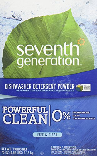 Book Cover Seventh Generation Auto Dish Powder - Free & Clear - 75 oz - 2 pk