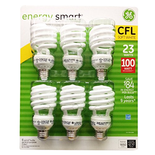 Book Cover GE 26 Watt Energy Smart CFL 100 Watt Replacement 6pk