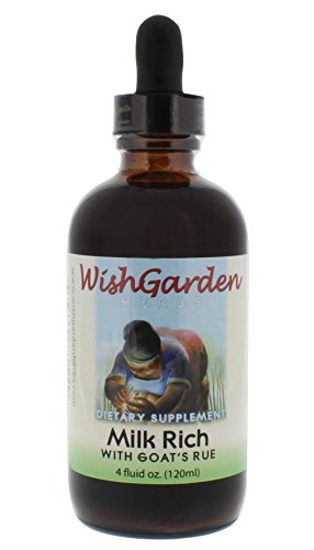Book Cover WishGarden Herbs - Milk Rich with Goat's Rue, Organic Herbal Supplement for Increased Lactation Production, Nutrient Rich Formula Promotes Quality and Volume Breast Milk (4 Ounce Dropper)