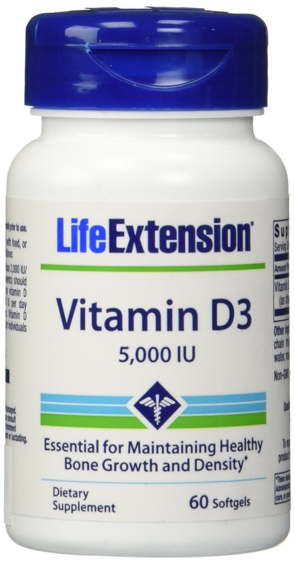 Book Cover Life Extension Vitamin D3 5000 IU 60 softgels (Pack of 2)