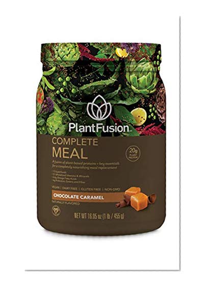Book Cover PlantFusion Complete Meal Plant Based Pea Protein Powder | Meal Replacement Shake | Dietary Supplement | Nutritional Drink | Vegan, Gluten Free, Non-Dairy, No Sugar, Non-GMO, Chocolate Caramel, 1 LB