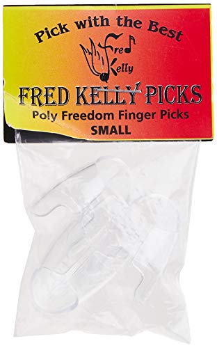Book Cover Fred Kelly Picks P7FF-M-3 Poly Freedom Finger Pick Medium Guitar Pick