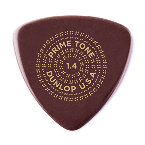 Book Cover Dunlop 513P1.40 Primetone Triangle 1.4mm Sculpted Plectra (Smooth) - 3 Pack