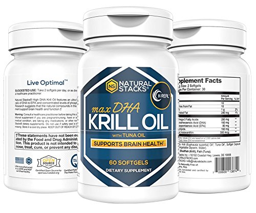 Book Cover Natural Stacks Cold Pressed Krill Oil - One Bottle Contains a 30-Day Supply - Promotes Heart Health, Relieves Joint Pain, and Improves Brain Function