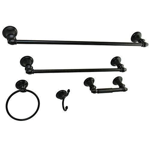 Book Cover Kingston Brass BAHK2612478ORB Provence 4-Piece Bathroom Accessories Set, Oil-Rubbed Bronze, 24 inch Length