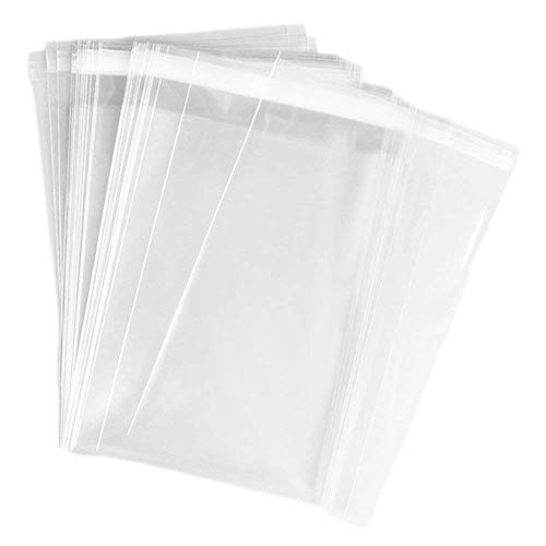 Book Cover UNIQUEPACKING 100 Pcs 8 3/4 X 11 1/16 Clear Resealable Cello Bags (1.6mil) Good for 8.5x11 Item