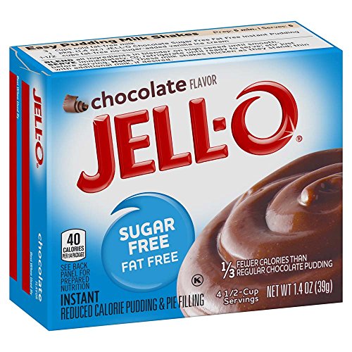 Book Cover Jell-O Sugar-Free Instant Pudding and Pie Filling, Chocolate, 1.4-Ounce Boxes (Pack of 6)