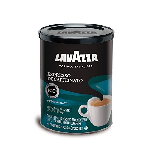 Book Cover Lavazza Decaffeinated Espresso Ground Coffee, 8 Ounce (Pack of 2)