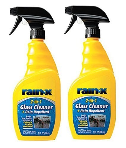 Book Cover Rain-X 5071268 2-in-1 Glass Cleaner and Rain Repellant - 23 oz, 2- Pack