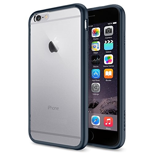 Book Cover Spigen Ultra Hybrid Designed for iPhone 6s Case/Designed for iPhone 6 (2014) - Black