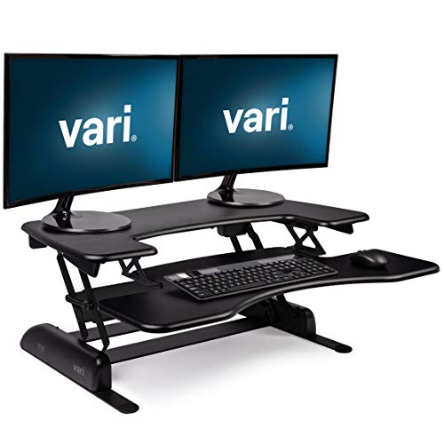 Book Cover VariDesk Pro Plus 36 by Vari â€“ Dual Monitor Standing Desk Converter â€“ Work or Home Office Sit to Stand Desk â€“ 11 Height Adjustable Settings with Spring Loaded Lift â€“ No Assembly Required